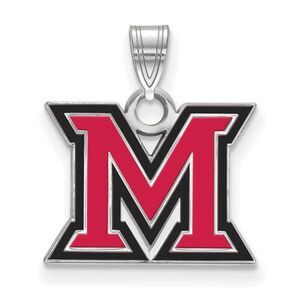 Sterling Silver Miami U Small Enamel Pendant